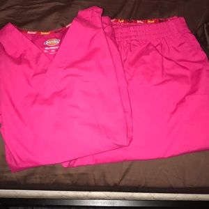 Dickies scrub top and bottom